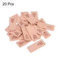 thumbnail image 3 of 20uds Mano Hecho PU Cuero Etiqueta Cosido Relieve Etiqueta Adorno para Jeans Bolsos Zapatos Sombrero Rosa, 3 of 8