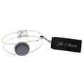 thumbnail image 2 of Mi Amore Hinged Fashion-Bracelet Silver-Tone/Gray, 2 of 2