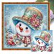 thumbnail image 1 of Kit Punto Cruz Con Muñeco Nieve Hilo Algodón Ecológico Bordado 11CT 40x40cm, 1 of 9