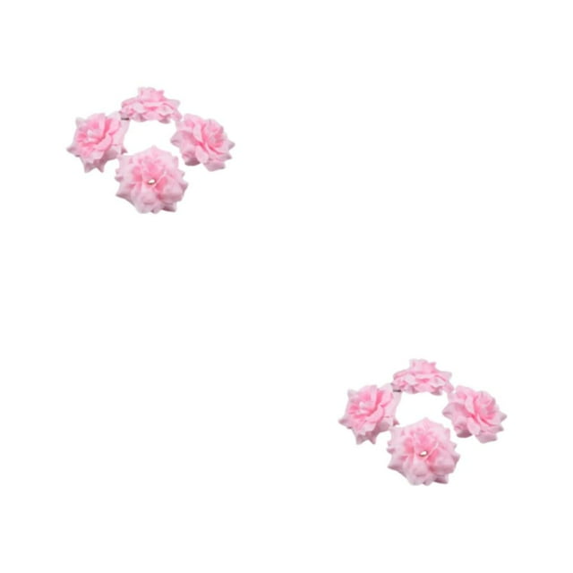 Decodeary 50pieces Low Maintenance Soft Texture Fabric For Albums And Decorations Realistic Appearance Fiber Wide Application Pink 4.5cm 2Set