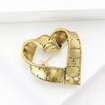 thumbnail image 5 of Jiibva Ruler Heart Shaped Brooch Vintage Heart Collar Pin Unisex Party Casual Pins Party Clothes Dress Accessory, 5 of 7