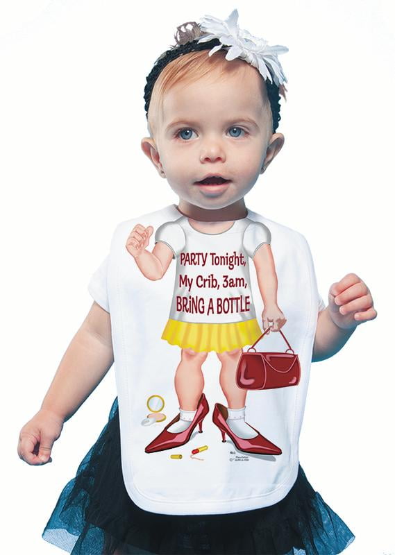 Party Bottle Girl Bib by Thanks A Million Inc.