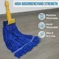 thumbnail image 3 of 32 oz Blended Loop-End Heavy Duty Mop Head Refill for Industrial and Commercial Use, Wet Mop Head Refill, Dark Blue (Pack of 4), 3 of 10