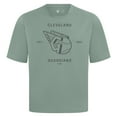 thumbnail image 2 of Men's Levelwear Green Cleveland Guardians Crossway Oversized Luxe Signature Knit T-Shirt, 2 of 3