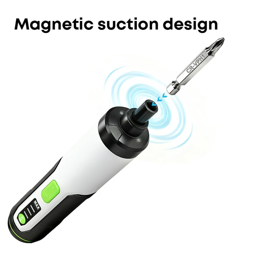 7829 Dependable Battery Powered Electric Screwdriver Set Includes 10 Bits And Extension Rod For Home Repairs
