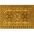 thumbnail image 1 of Ahgly Company Machine Washable Indoor Rectangle Persian Yellow Traditional Area Rugs, 5' x 8', 1 of 4