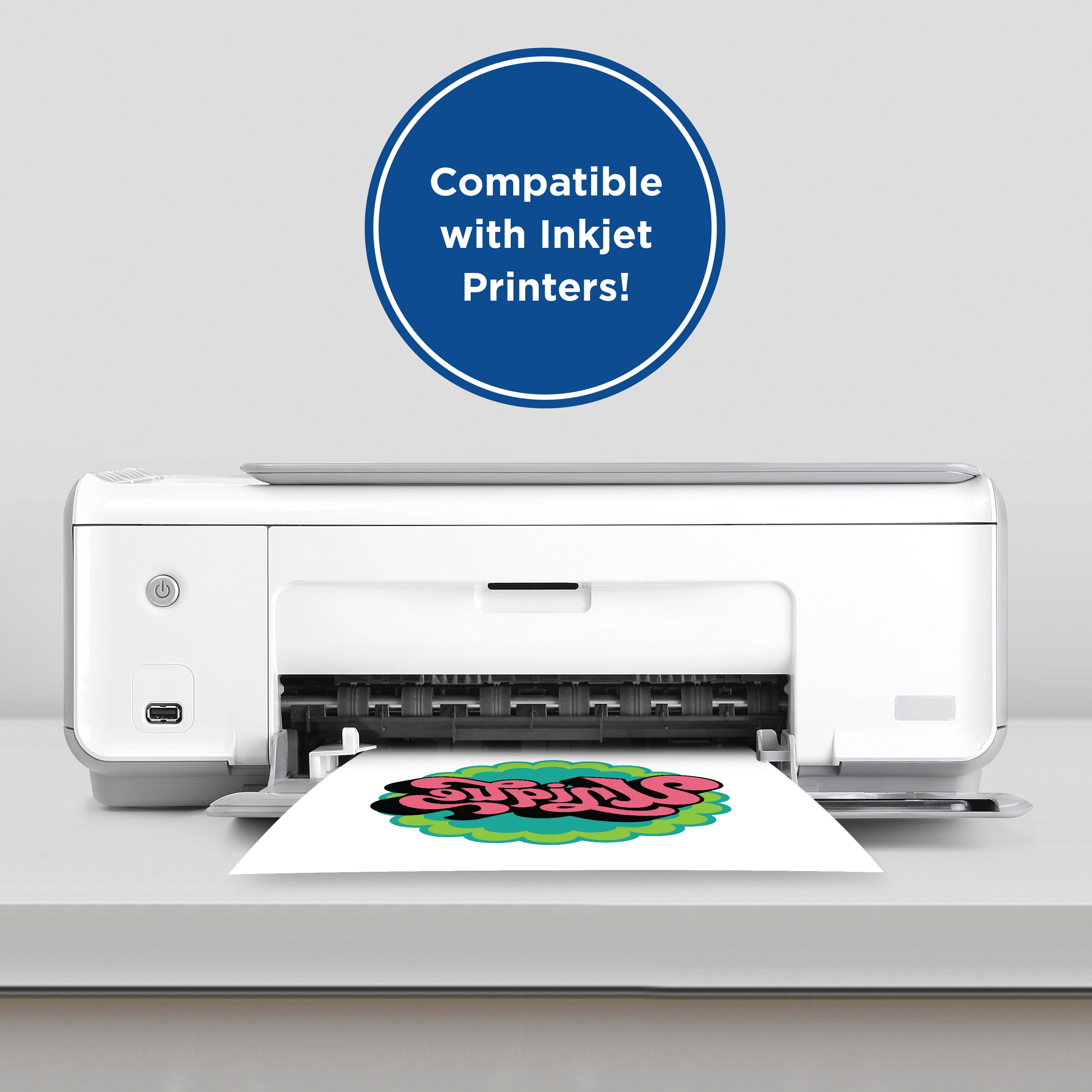 PrintWorks Bulk T-Shirt Transfer for Use on White Fabrics Only, for Inkjet Printers, 1900 Sheets, 8.5” x 11”