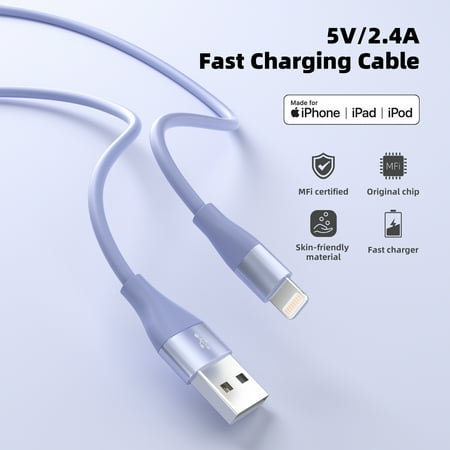 Bkayp iPhone Charger [Apple Mfi Certified] 3 Pack 10ft Fast Charging Cables iPhone Cord Compatible with iPhone 14/13/12/11 Multi-Color