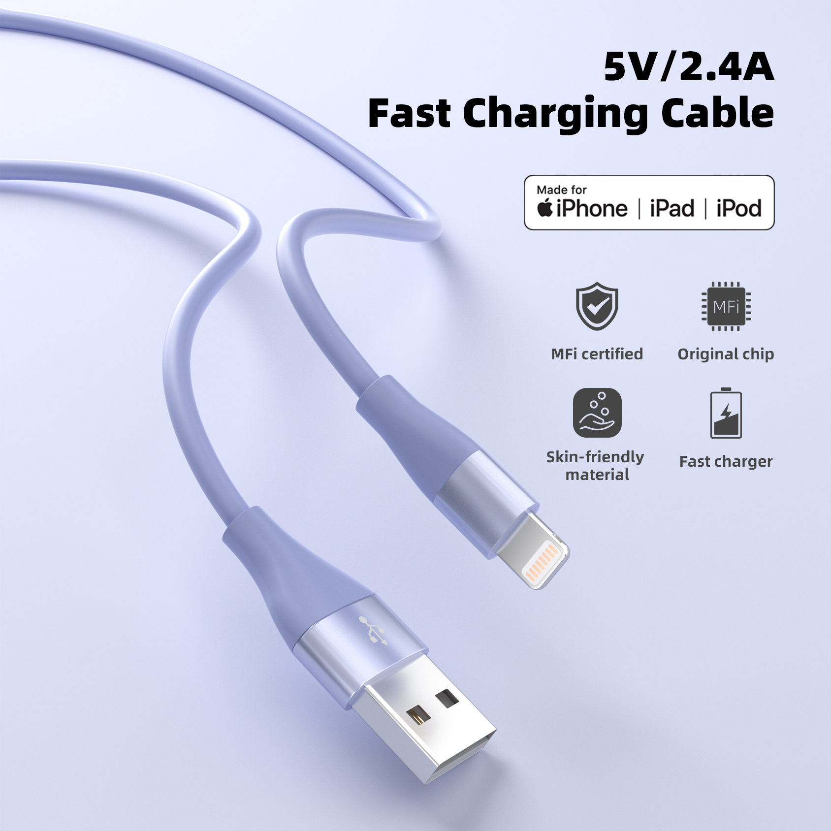 Bkayp iPhone Lightning Cable 3-Pack 10ft, MFi Certified photo 7
