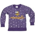 thumbnail image 2 of Girls Youth Wes & Willy  Purple Minnesota Vikings Shimmer Star Reverse Fleece Pullover Sweatshirt, 2 of 3