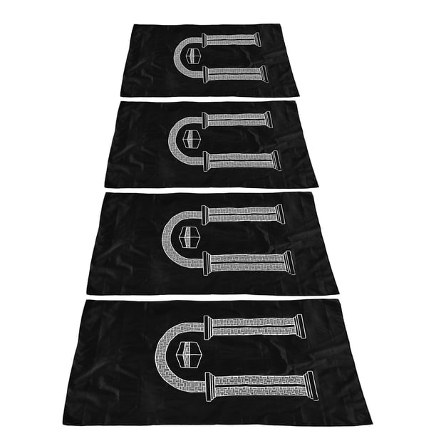 Manta de Oración Musulmana de 4 Piezas Bolsillos Portátiles Alfombra de Oración Islámica para Viajes Al Aire Libre Ligera Impermeable para Salidas Alfombra de Picnic ANGGREK Otros