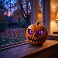 thumbnail image 5 of Yyuenw Resin Pumpkin Halloween Decoration, Hand-Painted Tabletop Figurine Ornament, Fall Harvest Home Decor for Shelf Mantel Desk, Holiday Gift, 5 of 7