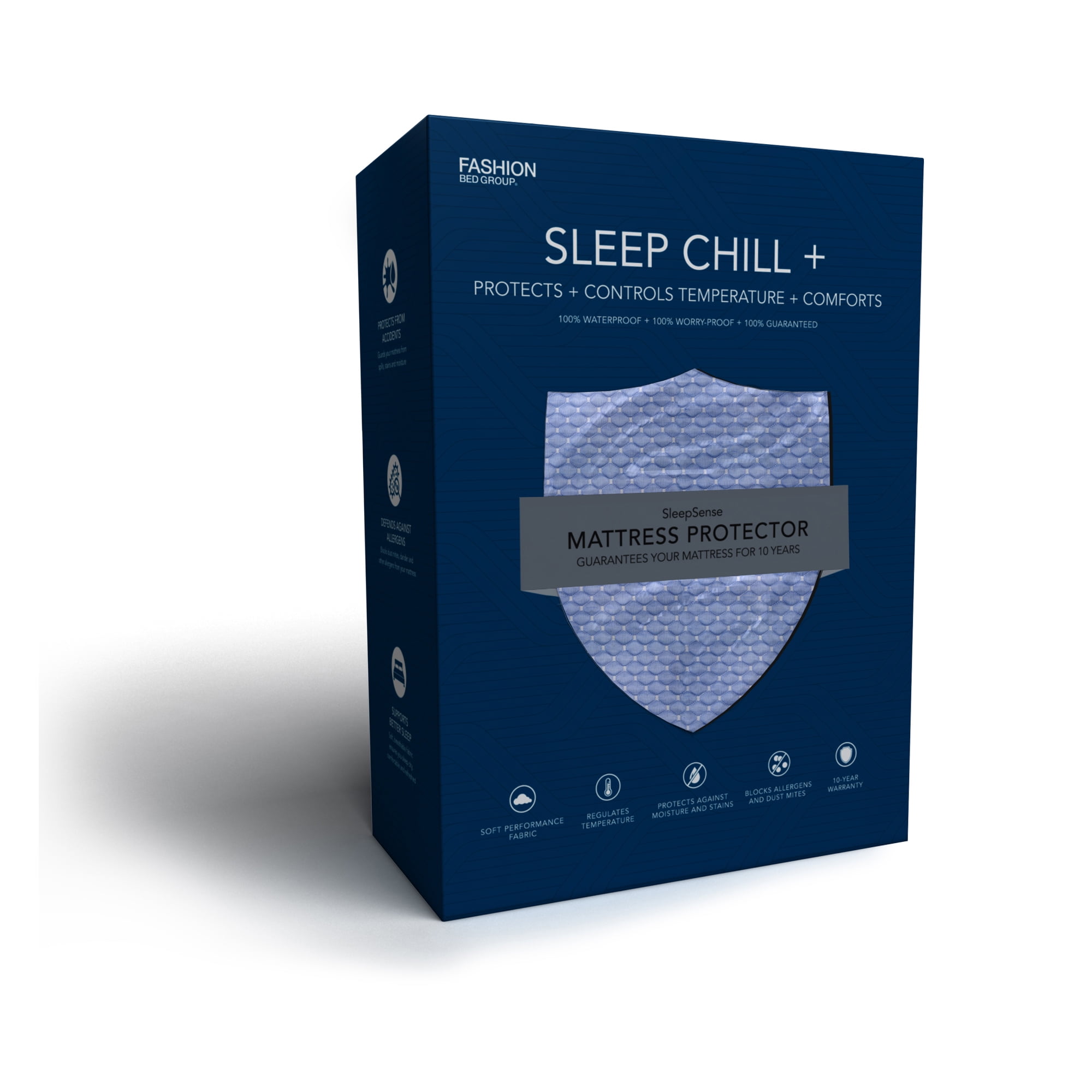 Sleep Chill Crystal Gel Mattress Protector with Cooling Fibers and Blue 3 D Fabric Full XL Walmart