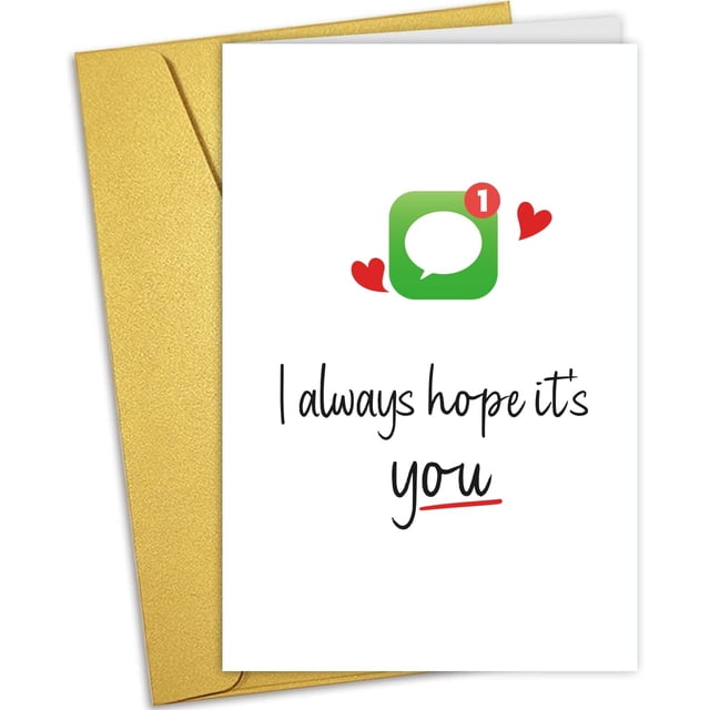 Tarjeta de San Valentín HCIU6YGQ Divertida para Relaciones a Distancia 20x13 cm