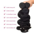 thumbnail image 3 of LELINTA Brazilian Virgin Hair Body Jet Black Wave/Silky 1 Bundles 12 14 16 18 20 Size/Inch,Total:100g Remy Human Hair Weaves 100% Unprocessed Hair Extensions Natural Color, 3 of 7