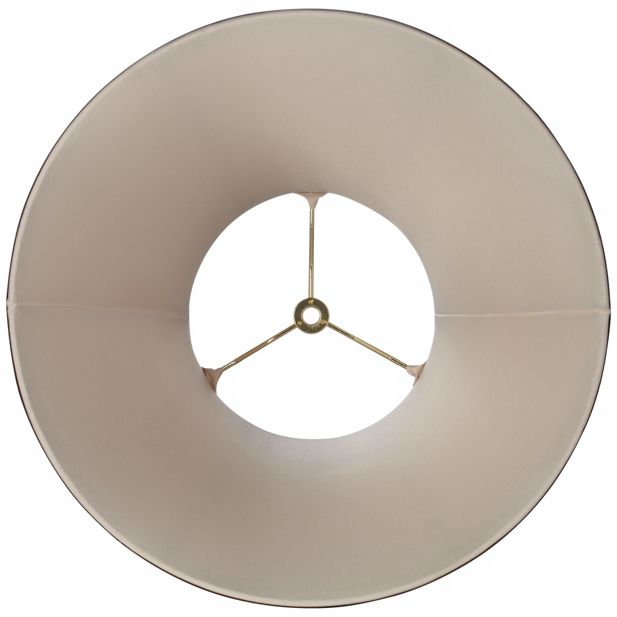 Springcrest Tan and Brown Medium Bell Lamp Shade 7" Top x 14" Bottom x 11" High (Spider) Replacement with Harp and Finial