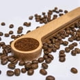 thumbnail image 4 of 10 Piezas Cucharas de Madera para Café Y Clip para Bolsas, Cuchara Medidora, 2 En 1, Sellador de Bolsas, Cuchara Medidora para Frijoles, Café Exprés, Té, 4 of 5