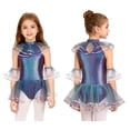 thumbnail image 5 of TiaoBug Gymnastics Leotards for Girls Mermaid Scales Ballet Dance Outfit Ballerina Princess Dress Dancewear Purple 12, 5 of 6