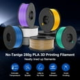 thumbnail image 4 of 3D Printer Filament, Neatly Wound 250G Spool PLA Filament Bundle, 1.75mm PLA Filament Muticolor, High Compatiblity, 8 Rolls, Black+White+Grey+Burlywood+Purple+Bluegrey+GrassGreen+PureYellow, 4 of 5