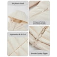 thumbnail image 2 of Giolshon Women's Reversible Puffer Jacket Long Hooded Quilted Padded Bubble Coat Winter Warm Lightweight Outerwear, 2 of 4