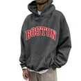 thumbnail image 2 of Men's Long Sleeve Boston Sweatshirts Oversized Lightweight Pullover Casual Hooded Sweater Printed Coat Casual Tops Casual Hoodies , S-3XL, 2 of 6