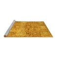 thumbnail image 2 of Ahgly Company Machine Washable Indoor Square Abstract Yellow Modern Area Rugs, 6' Square, 2 of 4