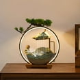 thumbnail image 5 of Tabletop Water Fountain, Ceramic and Wood Construction with Atomizer, Flowing Water Sound and Mist Effect for Meditation and Offices, 5 of 18