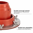 thumbnail image 4 of Piwvid Silicone Stove Jack Flashing for Hot Tents, Fireproof Ring Seal for Wood Stove Pipes, Round Base Chimney Vent Protector for Camping Tents and Shelter Roofs, Heat Resistant, 4 of 6