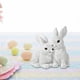 thumbnail image 5 of Estatua de conejo, adorno decorativo para mesa de Pascua, adorable, ideal como regalo, conejo de resina. Blanco, 5 of 9