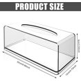 thumbnail image 2 of Caja de pañuelos de acrílico: caja de pañuelos rectangular de 22 × 12 × 9 cm, caja de pañuelos rectangular transparente de acrílico, 2 of 5