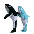 thumbnail image 5 of Skymirror Sleeping Bag Cartoon Whale Shape Soft Flannel Camping Family Outings And Sleepover Wearable Blanket Adult Children Cosplay Onesie Hoodie, 5 of 8