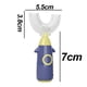 thumbnail image 2 of Cepillo de dientes en forma de U para niños, cabezal de cepillo de silicona suave con mango, 2 of 5