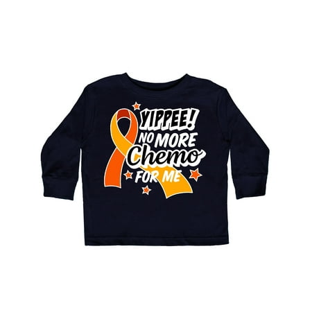 

Inktastic Leukemia Awareness Yippee no More Chemo for Me Gift Toddler Boy or Toddler Girl Long Sleeve T-Shirt