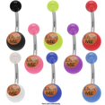 thumbnail image 1 of Acrylic "Lick Me" Logo Belly Button Ring, 1 of 12