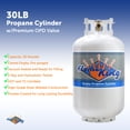 thumbnail image 3 of Flame King 30 lb. Propane Tank with Type 1 Overfill Protection Device Valve (Ships Empty), 3 of 7