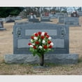 thumbnail image 5 of Sympathy Silks Artificial Cemetery Flowers 24" Red & White Roses/Lily Grass/Baby's Breath for a vase, 5 of 9