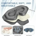 thumbnail image 4 of MOONORAH Sleep Eye Mask, 3D Contoured Eye Covers, 100% Light Blocking with Adjustable Strap, Sleeping Mask for Side Sleeper Men Women Memory Foam, Grey, 4 of 10