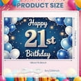 thumbnail image 2 of Blue Theme 21st Birthday Banner Gold Glitter Display Balloon Decor Star Pattern 21st Celebration Backdrop for 21st Birthday Party Adult Celebration Photo Backdrop, 2 of 9