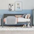 thumbnail image 2 of Bellemave Solid Wood Twin Size Daybed, Multifunctional Sofa Bed with Wood Slat Support, Twin Bed Frame for Bedroom Living Guest Room (Grey), 2 of 9