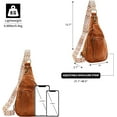 thumbnail image 7 of Sling Bag for Women Crossbody, PU Leather Small Sling bags Sling Chest Shoulder Backpack for Traveling Hiking, 7 of 7