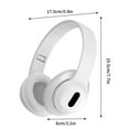 thumbnail image 3 of Bluetooth Headphones Over-Ear, Foldable Wireless and Wired Stereo Headset Micro SD/TF, FM for Cell Phone,PC,Soft Earmuffs &Light Weight for Prolonged Wearing - White, 3 of 4