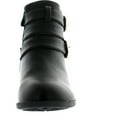 thumbnail image 3 of Top Moda CL-14 Women's Buckle Straps Stacked Low Heel Ankle Booties, 3 of 4
