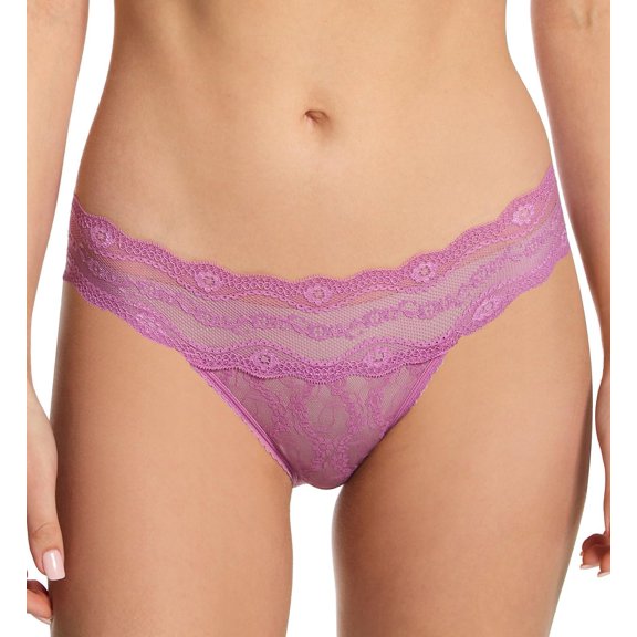 b.tempt'd by Wacoal Women's Lace Kiss Bikini Panty, Mulberry, X-Large
