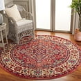 thumbnail image 2 of SAFAVIEH Kashan Pema Oriental Area Rug, Red/Ivory, 5'1" x 5'1" Round, 2 of 8