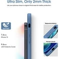 thumbnail image 4 of Liquid Silicone Case for iPhone 12, [Camera Protection] [Anti Fingerprint] [Wireless Charging] 4 Layer Phone Case Protective Cover, Built-in Microfiber Case Cover, 6.1", Blue, 4 of 14
