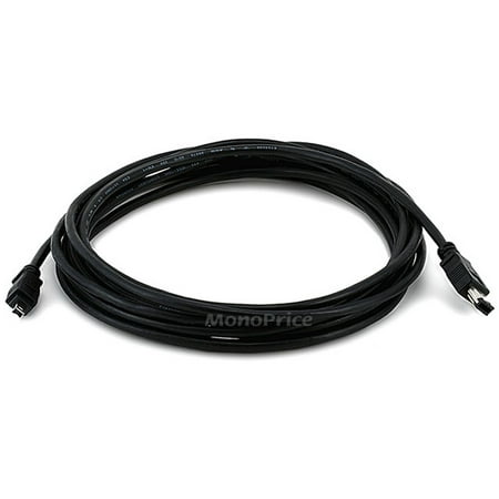 UPC 844660000419 product image for Monoprice IEEE-1394 FireWire i.LINK DV Cable 6P-4P M/M, 15ft (Black) | upcitemdb.com