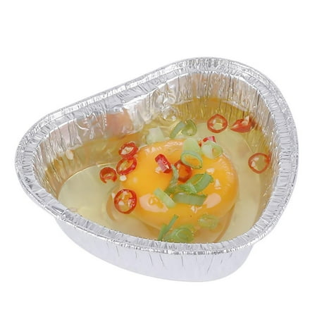 

Disposable Baking Foil Cups Heart Shaped Cake Bowls Pans Cake Pans Convenient Baked Egg Tinfoil Box