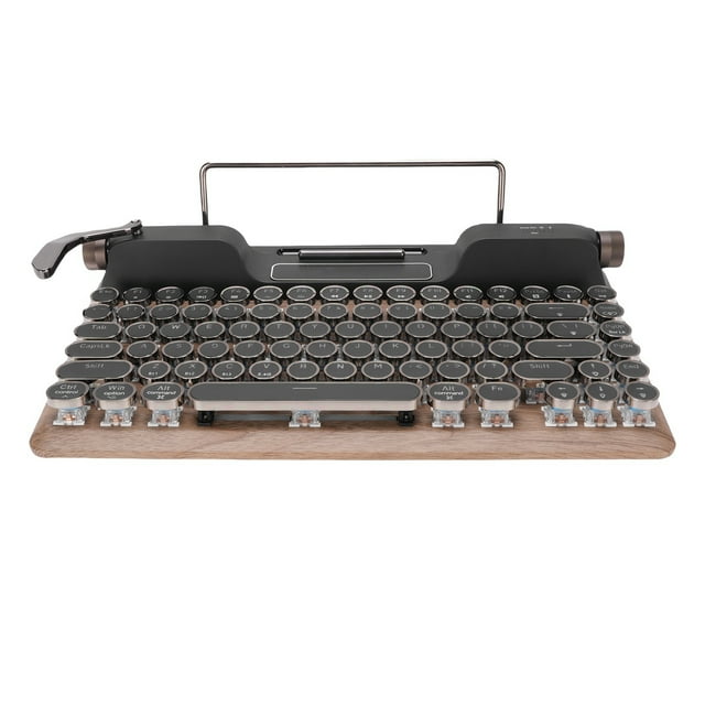 84 Keys Mechanical Keyboard, Retro Typewriter Keyboard Ergonomic for Home