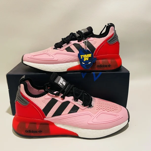 Ad-id-as Ninja ZX 2K Boost Originals Men Size 9 Pink Black Red Athletic Sneakers