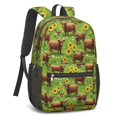 thumbnail image 2 of Highland Cow and Sunflower Print 17" Waterproof Oxford School Backpacks for Teens, S-Shape Padded Straps, for School, Travel, Hiking, Camping, 2 of 2